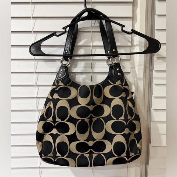 Authentic Vintage Coach "Campbell" Signature Sateen Hobo! Best Offer Accepted! 🖤 - Picture 2 of 7